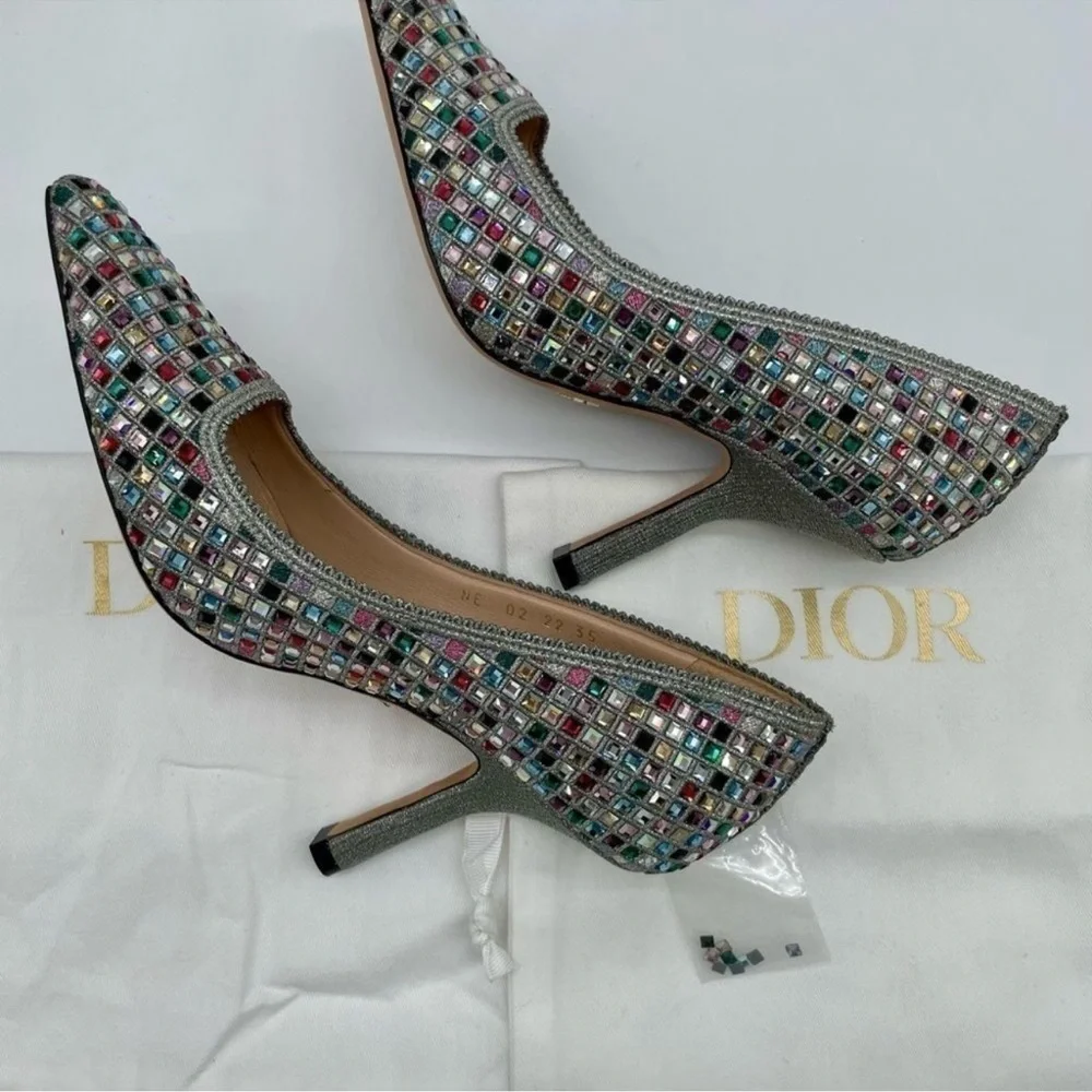 Women’s Dior capture embellished pumps size 35 made in Italy - Picture 4 of 7